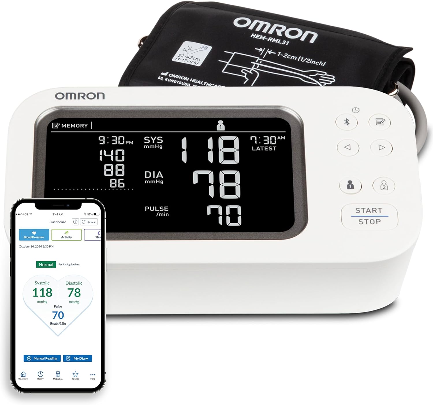 Omron BP786N 10 Series Blood Pressure Monitor